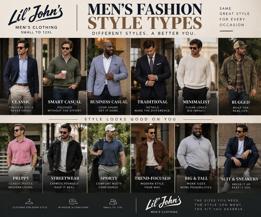 Men’s Fashion Style Types: Find Your Personal Style | Lil’ John’s