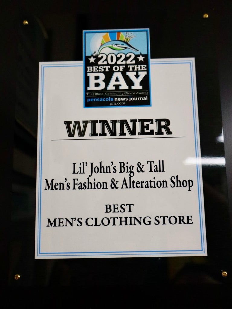 Thank you for Voting us Best of the Bay - Best Men's Clothing Store 2022