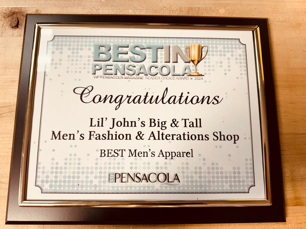 What an incredible honor it is to be named VIP's Best in Pensacola's Men's Clothing Store for 2024.