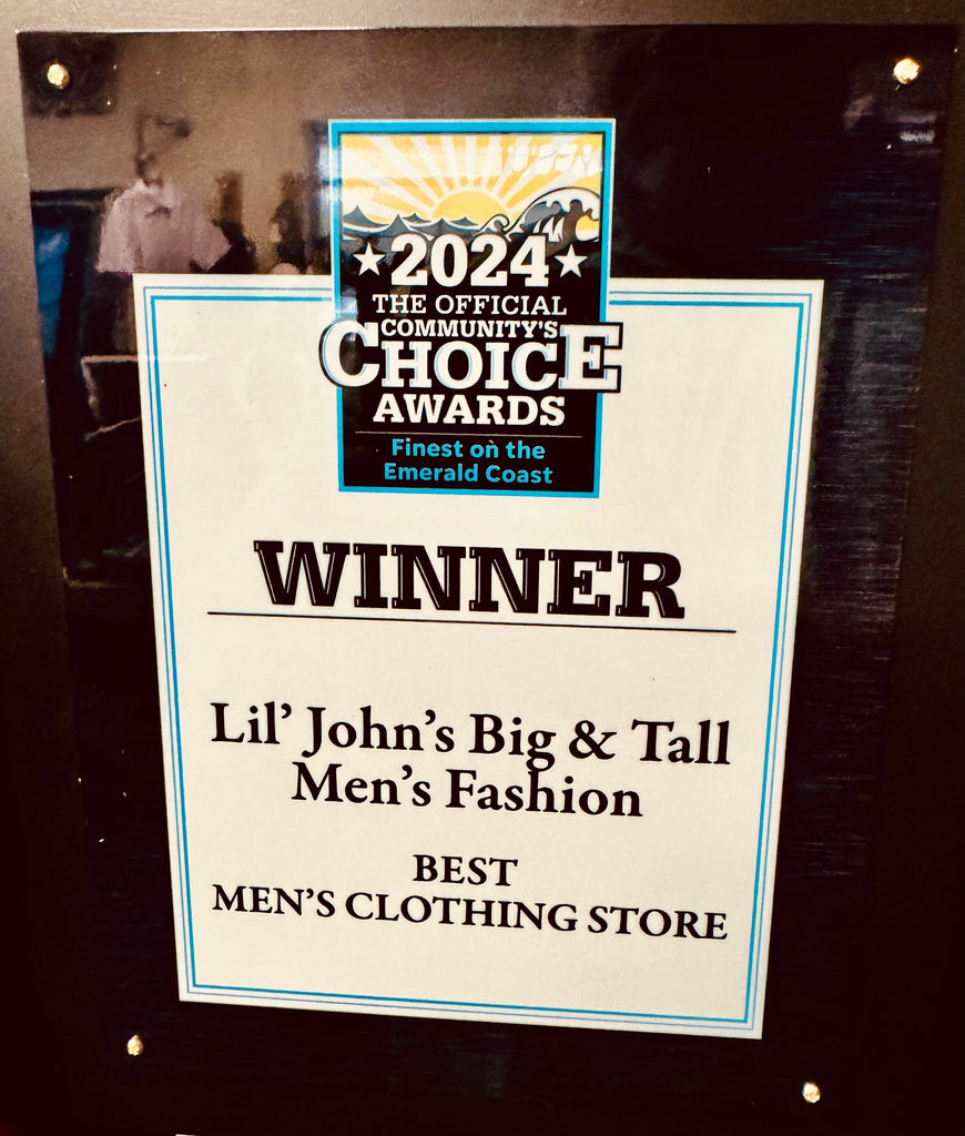 Thank you for Voting us Finest of the Emerald Coast for Best Men's Clothing Store 2024