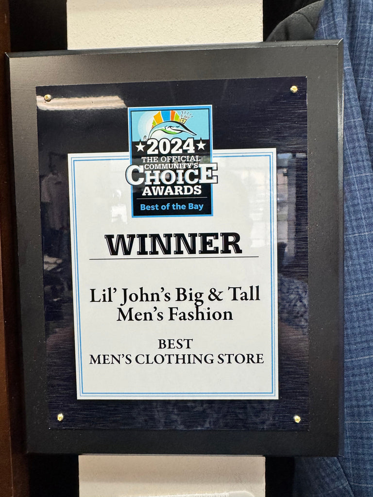 Thank you for Voting us the Best of the Bay - Best Men's Clothing Store 2024