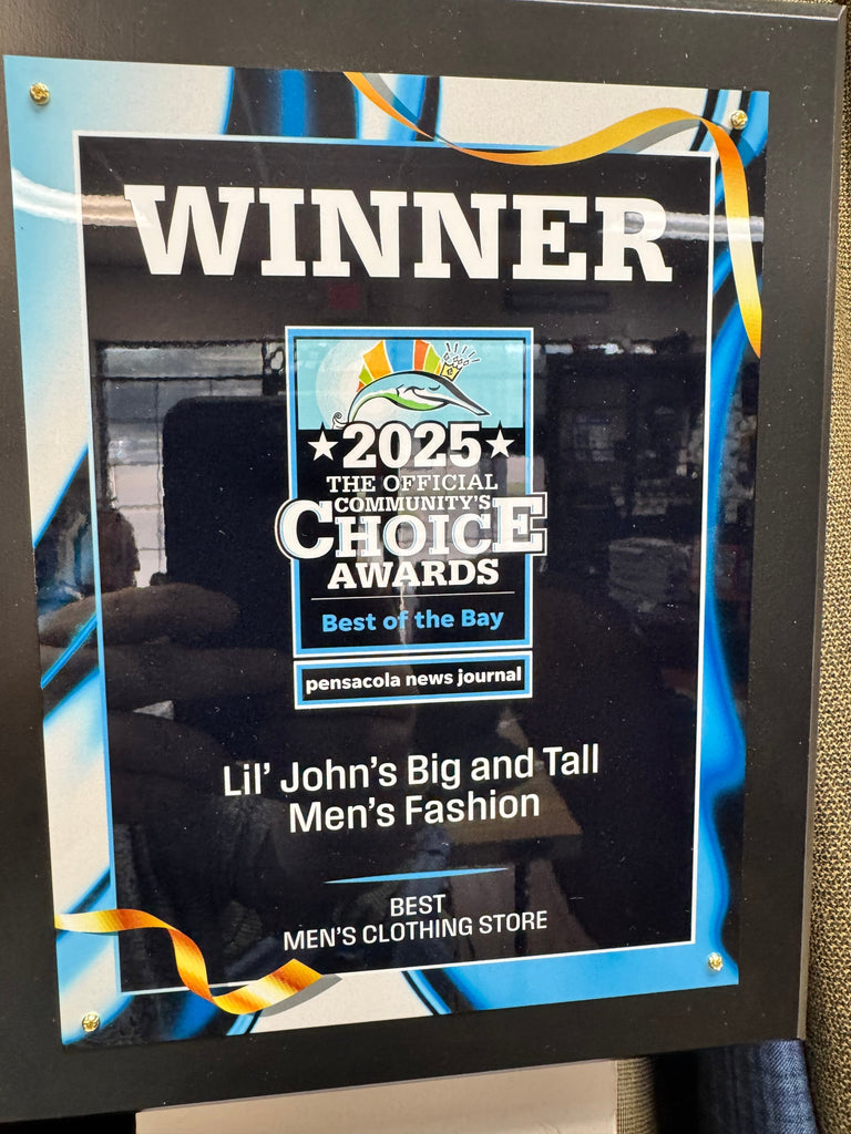 Thank you for Voting Us 2025 Best of the Bay Winner of Best Men's Clothing Store