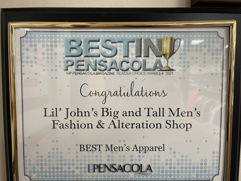 What an incredible honor it is to be named VIP's Best in Pensacola's Men's Clothing Store for 2021.