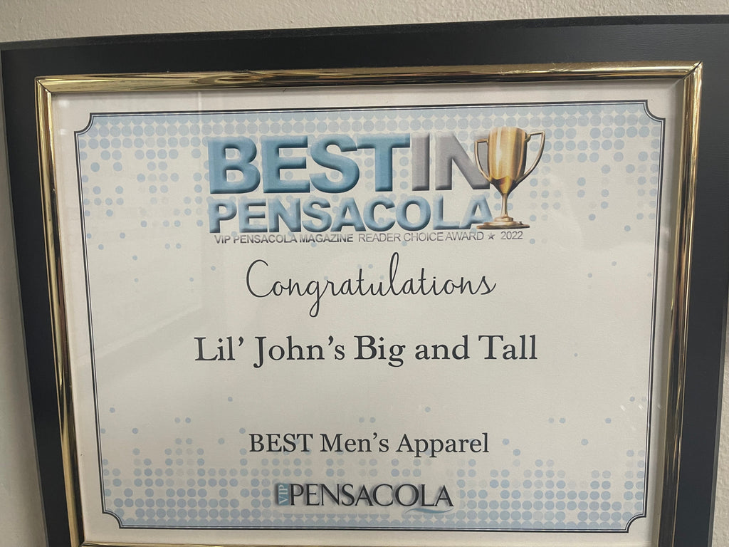 What an incredible honor it is to be named VIP's Best in Pensacola's Men's Clothing Store for 2022.