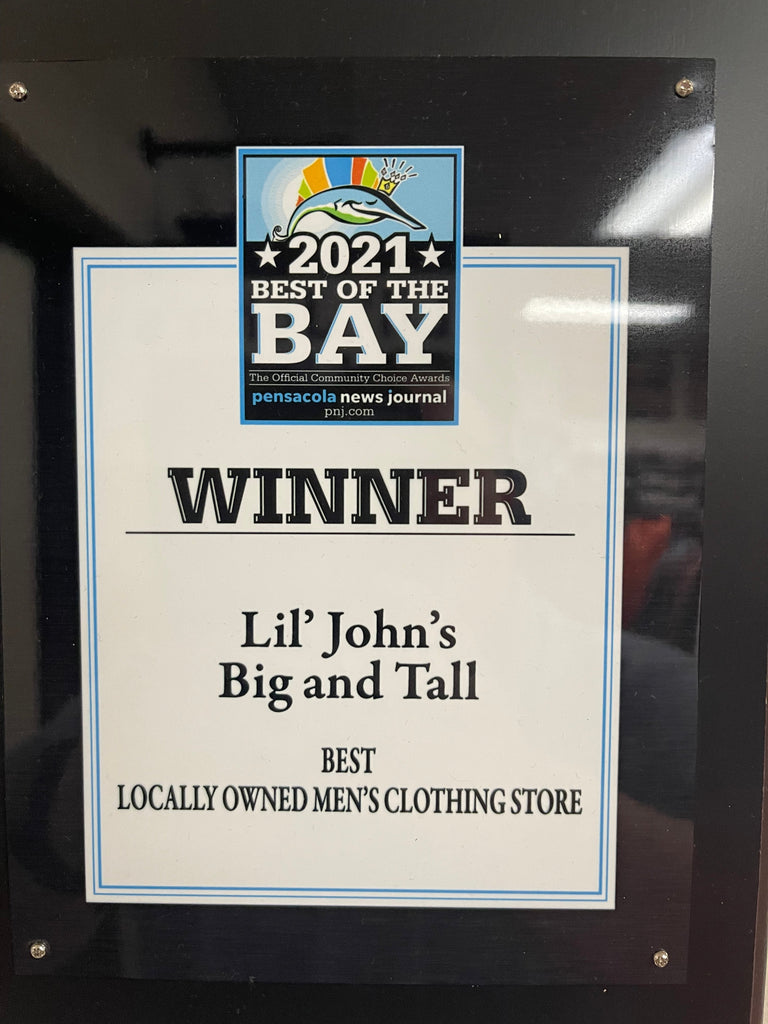 Thank you for Voting us the Best Men's Clothing Store 2021