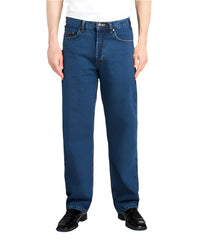 grand river jeans on a model with white backdrop