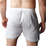 gray mid length brief back view