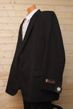 Petrocelli All Wool Black Suit Separate Jacket at lil johns big and tall mens clothing