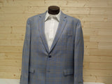 Shaquille Oneal Blue Plaid Sports Coat at Lil Johns Big and Tall Mens fashion 