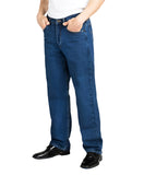 grand river jeans side view on model