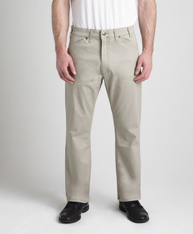 CASUAL_twill-5 pocket-stretch-lat lil johns big and tall - stone front view