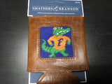 Smathers and Branson quality genuine leather Koozie with a University of Florida Gator stitch work in front only at pensacola best mens clothing shop Lil Johns big and tall