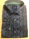A throw back to the time of John Lennon and the Beetles.  Created from the John Lennon line and approved by Yoko Ono, this long sleeve sport shirt in a black and navy geo print on a Cotton Stretch Fabric is just plain cool. at Lil Johns Big and Tall size 1xl 2xl 3xl and 4xl 