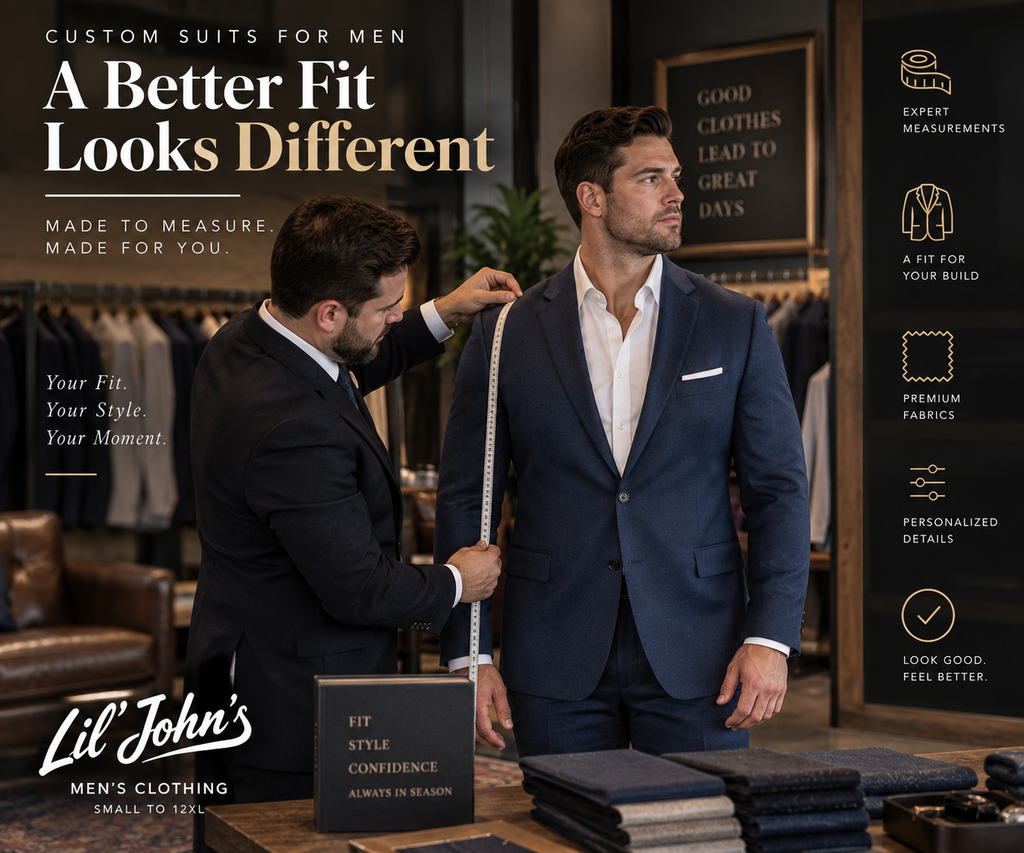Custom Suit Sizing for Men | Made-to-Measure Suits Guide | Lil’ John’s