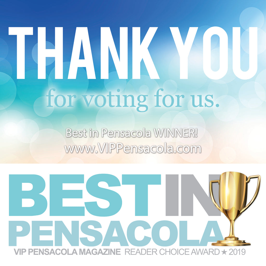Thank you for Voting us BEST MEN'S APPAREL  in VIP's Best of Pensacola.