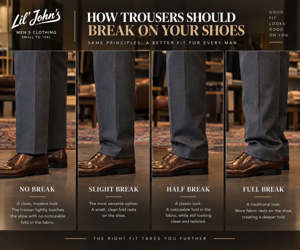 How Should Men’s Trousers Break on Shoes? | Lil’ John’s