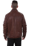 Scully - Leather Zip Up Jacket with Quilted Front Insert
