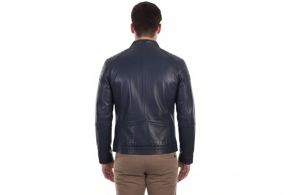 Scully- Leather Jacket Buckle Collar