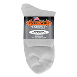 White ankle sock with a label on a white background