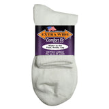 White sock with a purple label on a white background