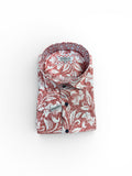 floral shirt folded on a white background