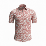 floral shirt on invisible mannequin 