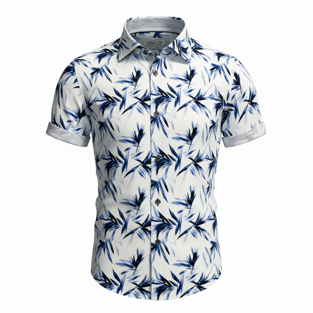 7 Downie- Palm - SS Sports Shirt