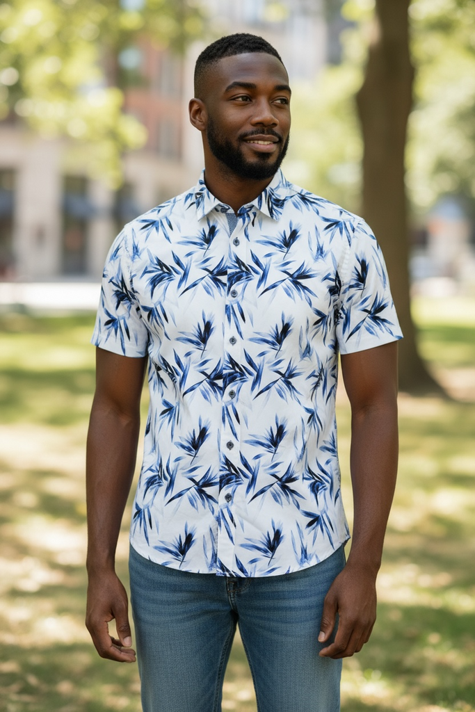 7 Downie- Palm - SS Sports Shirt