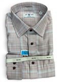 John Edwin- Red/Blue/Lavender-Muted Mixie non Iron - LS Dress Shirts