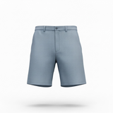 Light blue shorts on a white background