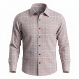 John Edwin- Red/Blue/Lavender-Muted Mixie non Iron - LS Dress Shirts