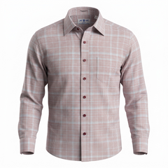 John Edwin- Red/Blue/Lavender-Muted Mixie non Iron - LS Dress Shirts