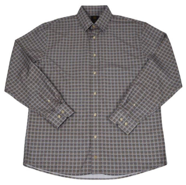 F/X Fusion - Medallion Print - Gold/Blue - LS Sports Shirt