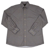 gold and blue medallion print long sleeve sports shirt