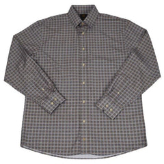 gold and blue medallion print long sleeve sports shirt