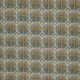 Patterned tile design with geometric shapes and earthy tones