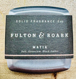 Fulton & Roark - Matia - Salt Geranium Black Amber - Solid Fragrance - Lil Johns Fine Mens Clothier - Short, Regular,  Big, Tall 