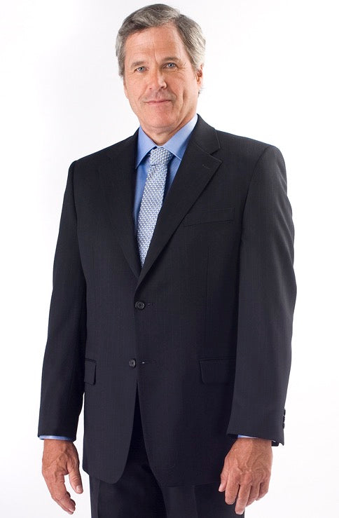 Petrocelli - Suit Separate - Coat - Portly - Navy Stripe