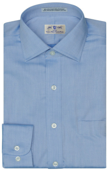 John Edwin - Blue - Royal Oxford - Men’s Non-Iron 100% Cotton Dress Shirt