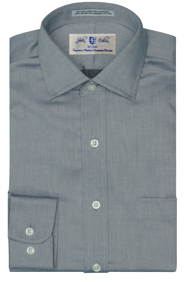 John Edwin - Charcoal - Royal Oxford - Men's Non-Iron 100% Cotton Dress Shirt