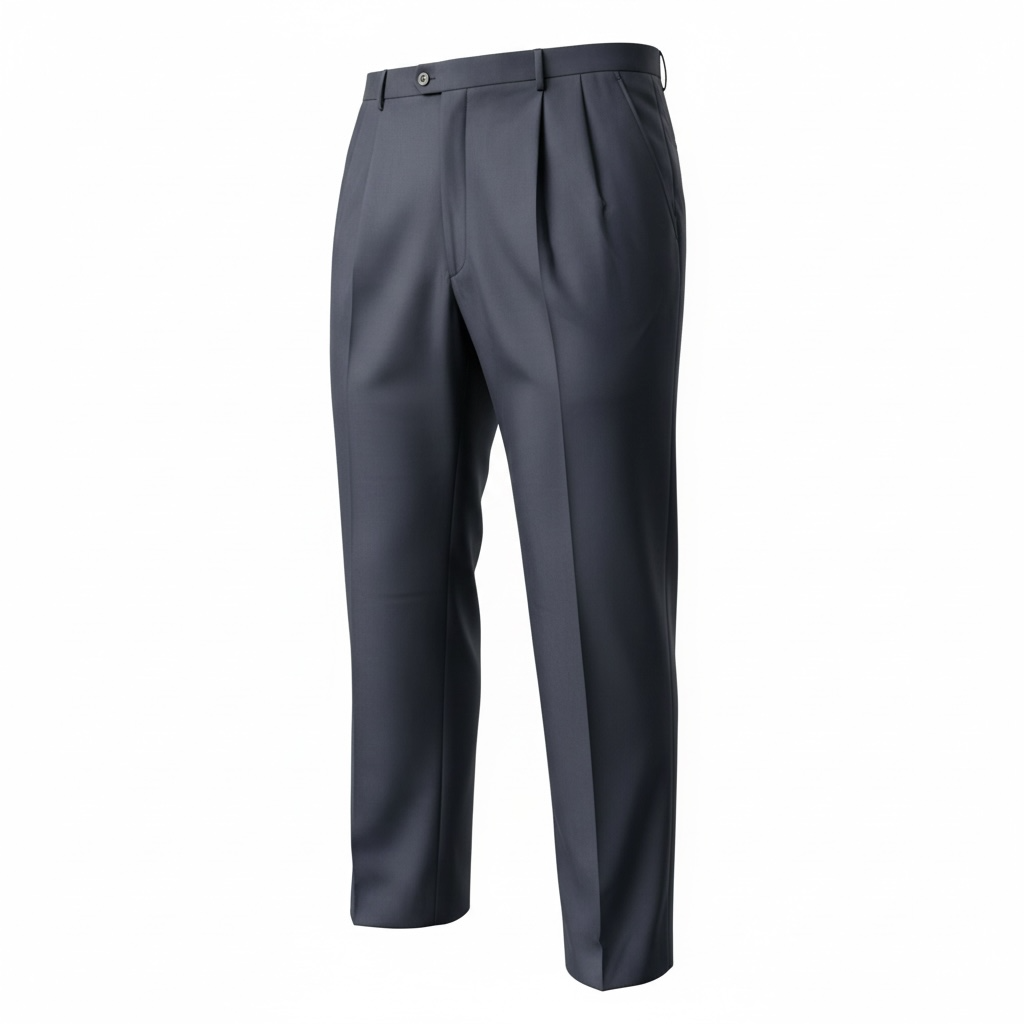 men's dress pants with pleats Big & Tall Westport 1989 Pleated Houndstooth Wool Blend Tan/Black / 44" / REG The traditional pleated design offers more room in the hip and seat Eisenberg Flat Front Solid Navy