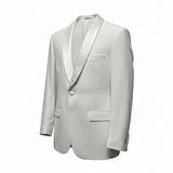 White tuxedo jacket on a white background