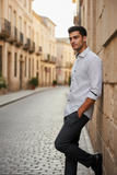 7 Downie St. - patterned White - LS Shirt