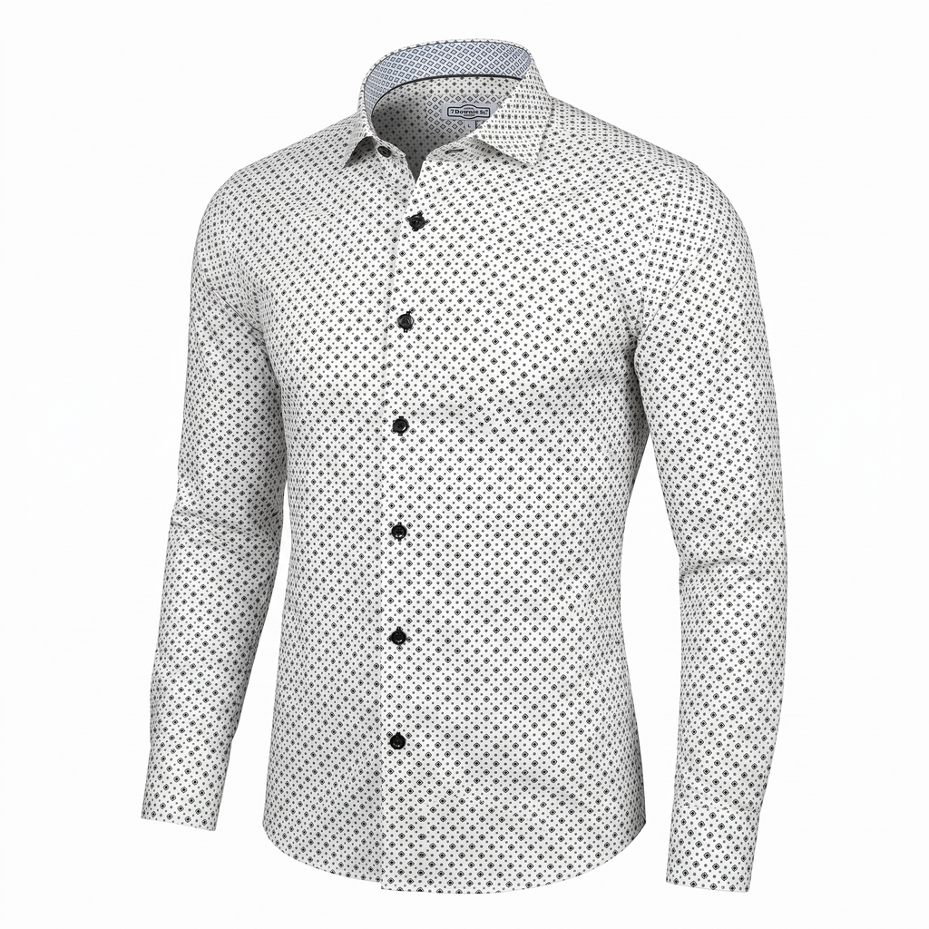 7 Downie St. - patterned White - LS Shirt