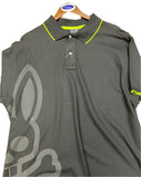 black polo shirt with a psycho bunny  logo 