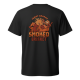 Coal t-shirt with a graphic of a pig and text 'Tommy Bahama Smoked Brisket' on the back.