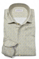 Floral patterned shirt with 'Marcello' label on a white background