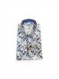 Floral patterned shirt on a white background