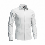 White dress shirt on a white background