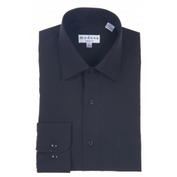 Modena - Dress Shirt - Classic Fit - Poplin - Black